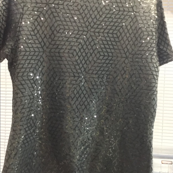 Cavin Klein black sparkling blouse - Picture 3 of 8